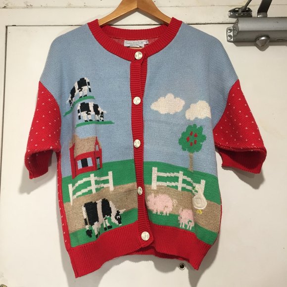 VINTAGE SWEATER LOFT CARDIGAN SWEATER SIZE L - Picture 2 of 7